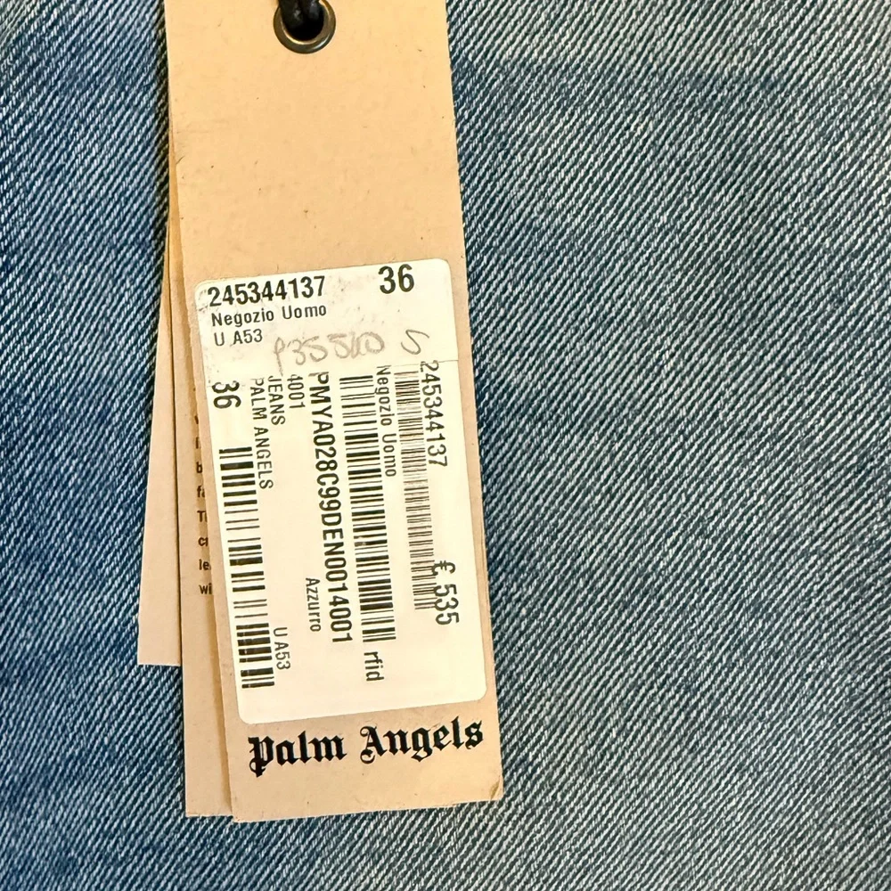 Palm Angels Jeans with Side Stripe, Mens NEW - Picture 9 of 9